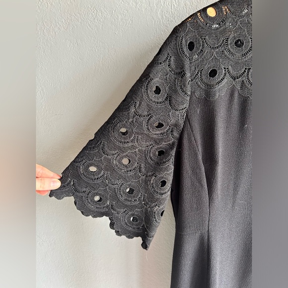 Ann Taylor, black dress lace top, size 12 - Picture 4 of 10